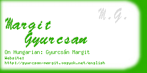 margit gyurcsan business card